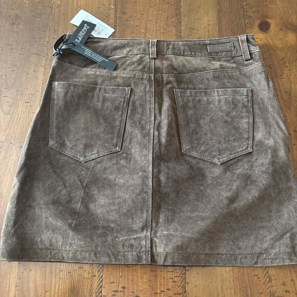 evereve Blanknyc Brown Suade Skirt Size 30 NWT Medium - Picture 9 of 11